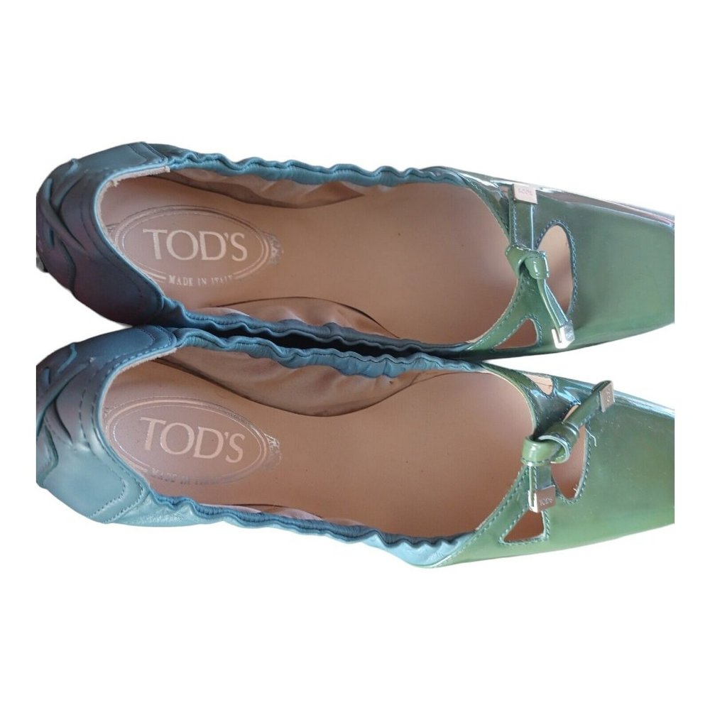 Tod's Patent Leather Flat Shoes Womens 8